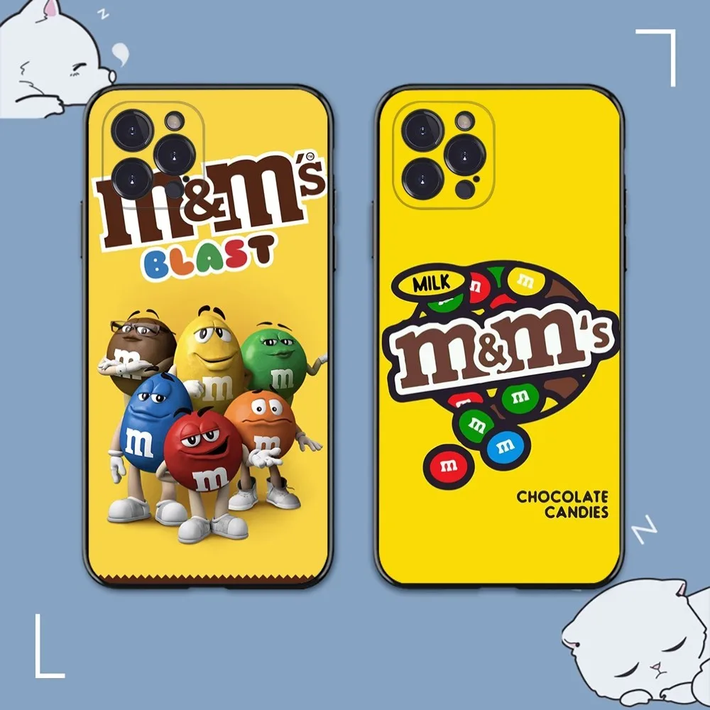 M-M & Ms-S C-Chocolate Custodia Morbida In Silicone Per Iphone 15 14 13 12 11 Pro Mini Xs Max 8 7 6 Plus X Xs Xr Cover
