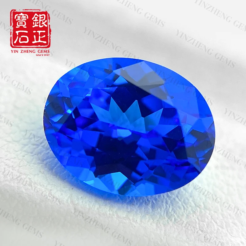 YinZheng Flame Melted Provide AGL Or GRC Certificate Oval Shape Cobalt Spinel Loose Gemstones Spinel Synthetic Cultivate