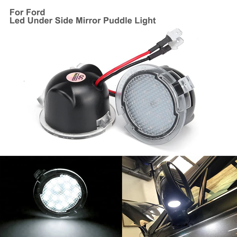 

2X LED Side Mirror Puddle Light Lamp for Ford F150 Explorer Edge Expedition Flex Fusion Taurus X Mondeo MK5 6000K White