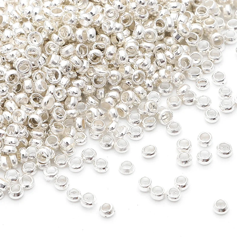 100 Intercalaires Perles à écraser En Cuivre - Diamètre 2.5mm - Preciosa - Neuf