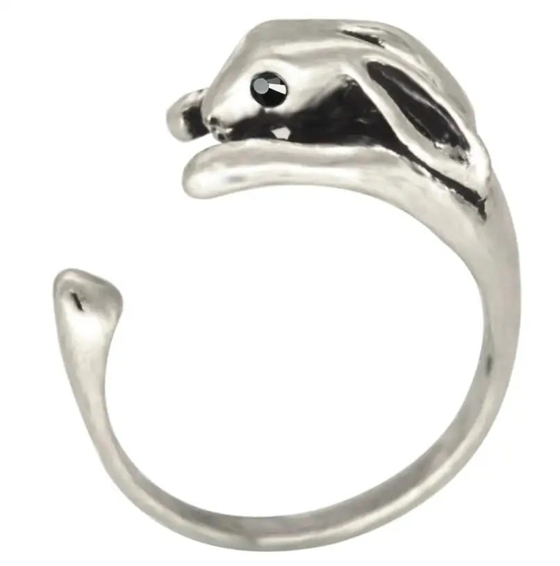 Vintage Animal Sliver Color Rabbit Rings For Women Party Accessories Fashion Jewelry 2024 New 1