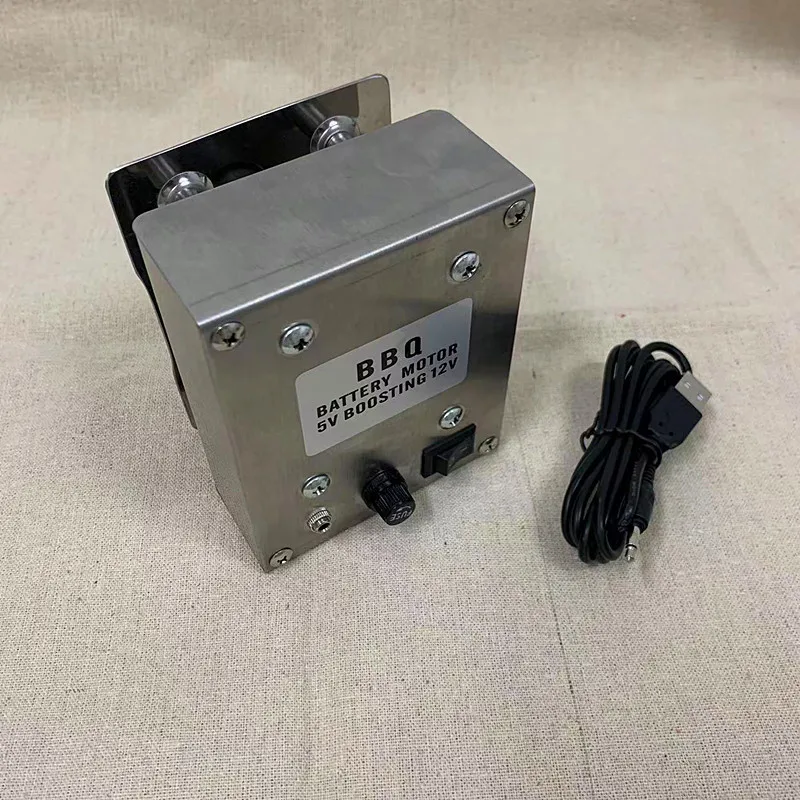 Description Picture 2 of item30KGS USB BBQ Motor Electric Rotisserie Rotating Motor Grill Barbecue Spit Metal Rotisserie Motor Moteur Tournebroche 5V to 12V