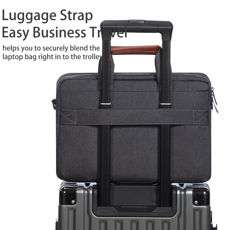 Bolsa de Ombro para Laptop para Homens Estojo de Transporte para Macbook Lenovo hp Dell Asus Acer Negócios Computador 14 15.6 - Imagem 4