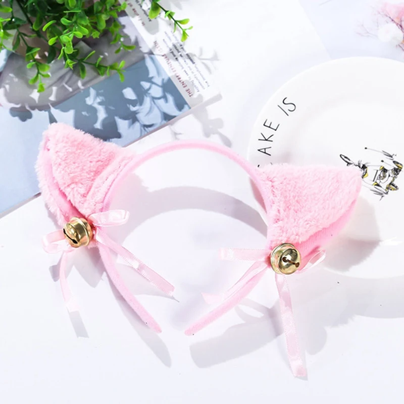 head scarves for women New Lovely Cat Ear Hair Wear Girls Anime Cosplay Costume Plush Hairband Night Party Club Bar Decorate Headbands Hair Accessories flower hair clips