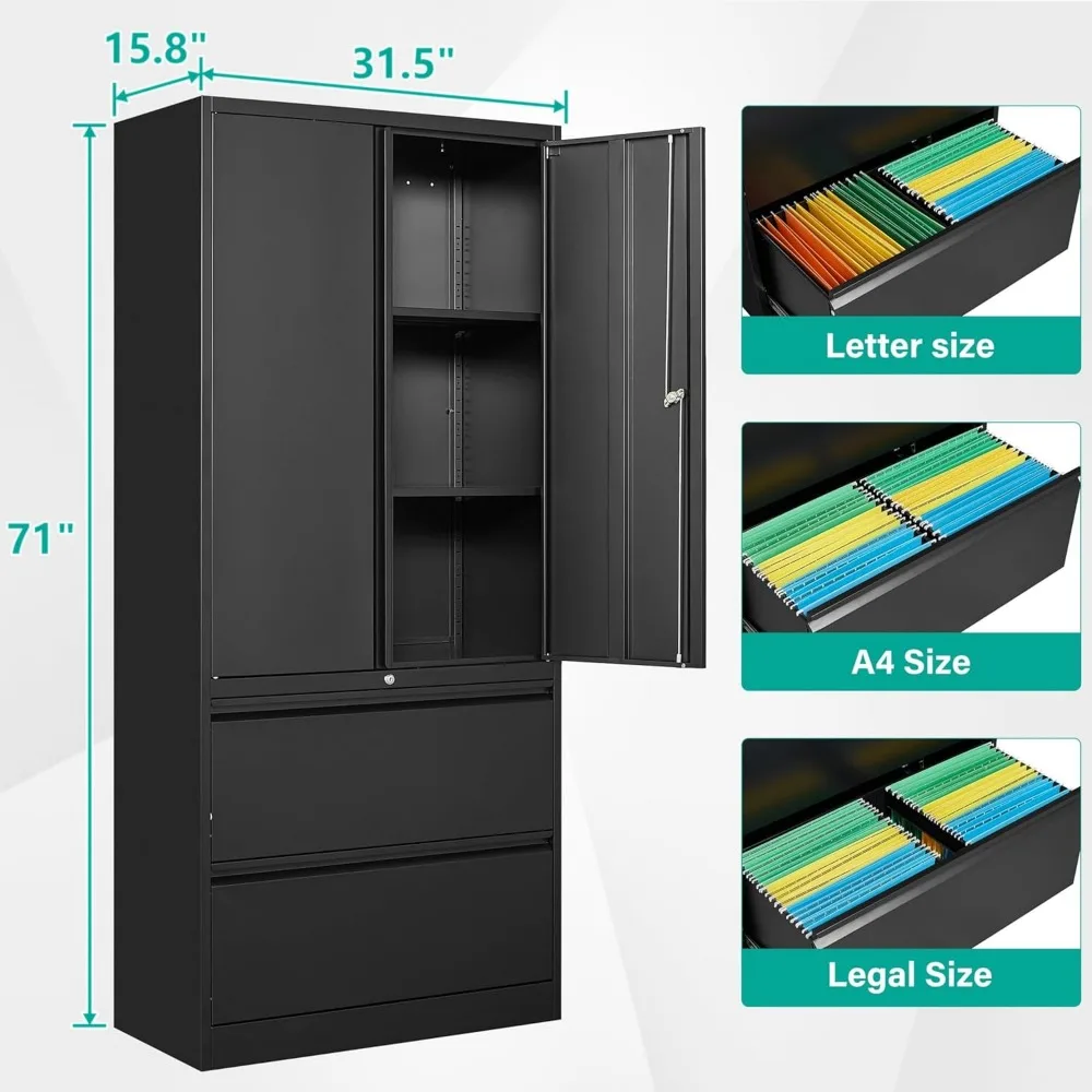 Black Metal Storage Cabinet 2