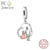 FC Jewelry Fit Original Charm Bracelet 925 Silver Dad And Daughter I Love You Bead For Making Women Birthday Father Day Berloque 2
