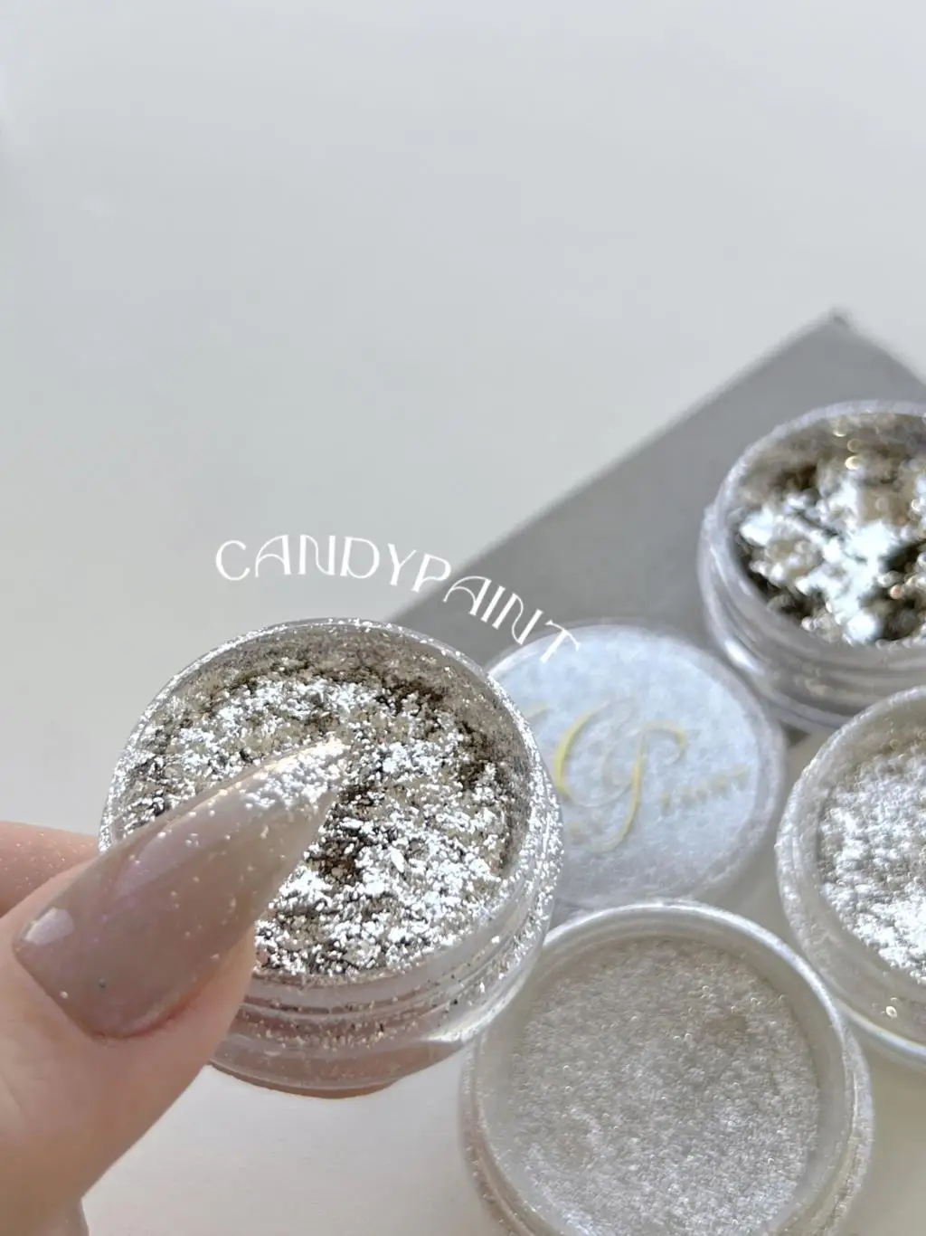 Silver Chrome Nail Powder Flake Mirror Effect Glitter Manicure Pigments 0.04oz/1g