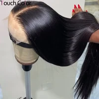 13x6 Super Double os tiré droit HD dentelle avant cheveux humains sans colle perruques 5x7 prêt à porter vietnamien vierge cheveux pour les femmes 1