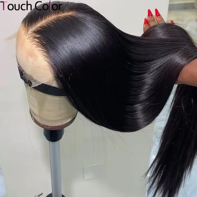 13x6 Super Double os tiré droit HD dentelle avant cheveux humains sans colle perruques 5x7 prêt à porter vietnamien vierge cheveux pour les femmes 1