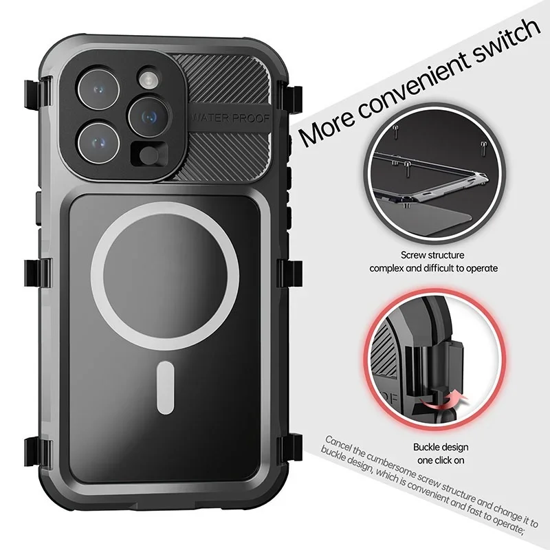 Custodia impermeabile Redpepper IP68 per iphone 15 14 13 12