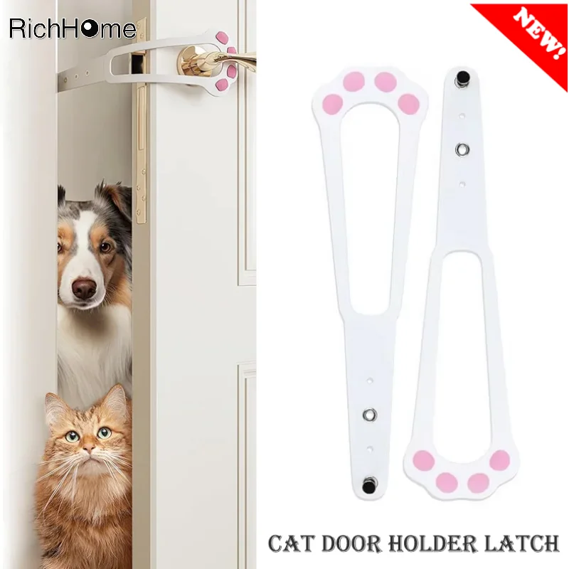 Pet Door Opener Adjustable Cat Door Holder Latch for Cats Supplies Keep Dog Out cat door pet door
