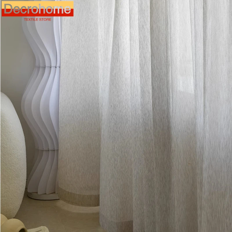 

Curtains for Living Dining Room Bedroom Japanese Style Cashmere Linen Semi-blackout Solitude Style B&B