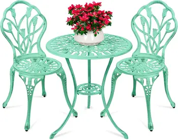 3-Piece Rust-Resistant Cast Aluminum Patio Bistro Set 1