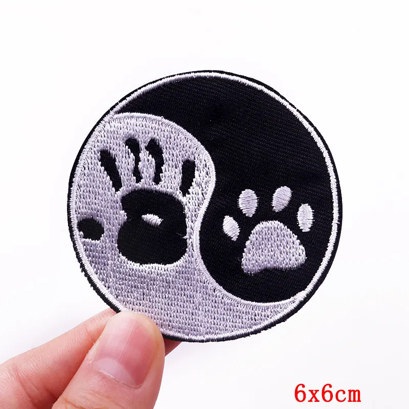 Cute Cat Embroidered Patches For Clothing Thermoadhesive Patches On Kids Clothes Applique DIY Cartoon Badges Animal Stickers 