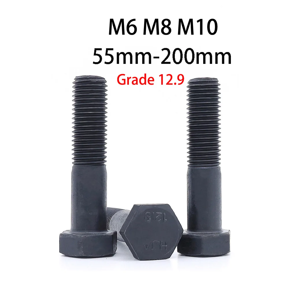 M6M8M10HalfThreadExternalHexagonScrewsBoltsGrade129Alloy
