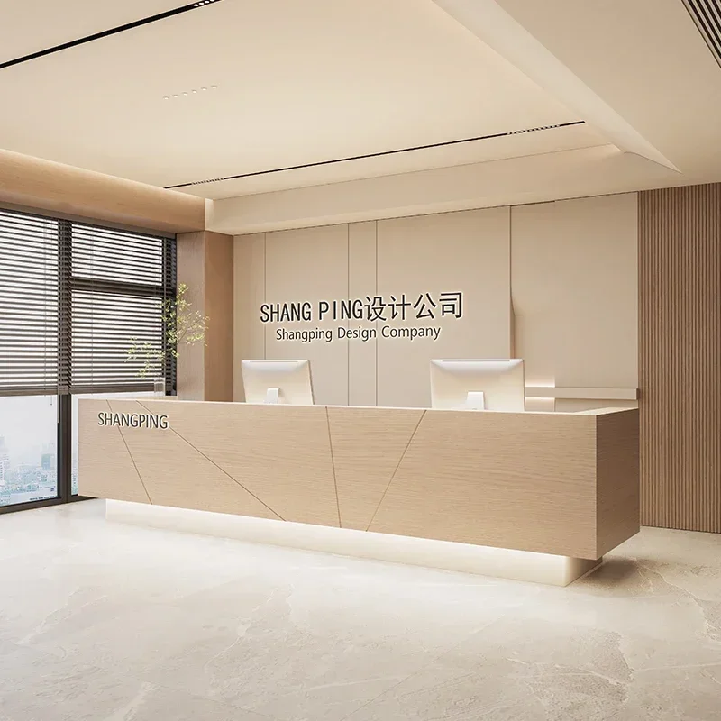 Supermarket Counter Table Furniture Luxury Reseption Desk Counters For Small Store Business Shop Salon Reception Bakery Long Spa