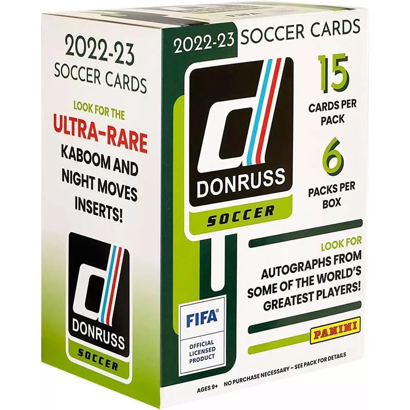 

2023 Panini Donruss Soccer Blaster Box with Possible Blaster Box Exclusive Orange and Purple Laser Parallels Plus Kaboom