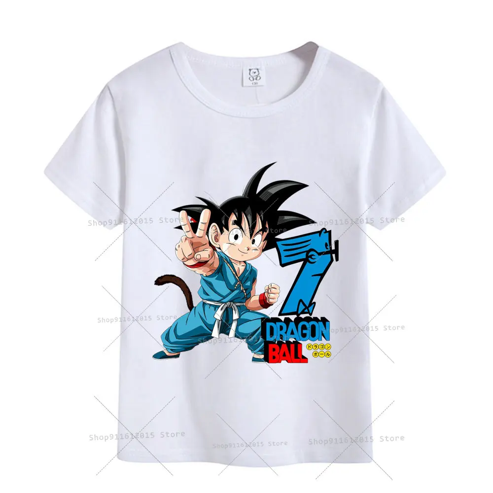 Dragon Ball desenho animado manga curta camiseta, camiseta Son Goku, tops  impressos de anime, camisetas infantis, roupas de bebê, presente para  crianças, verão - AliExpress