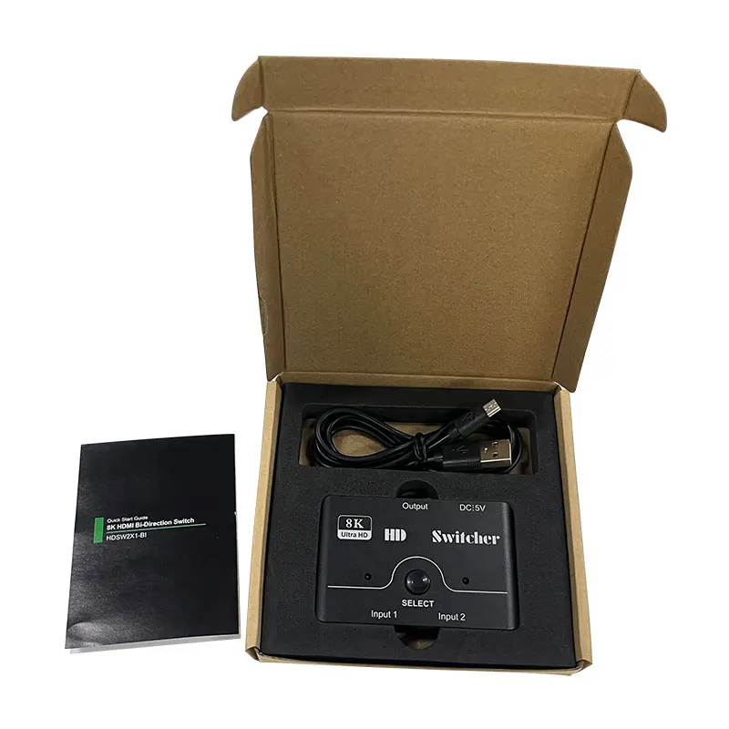 

Bi-Directional Switch 8K 60Hz 4K 120Hz Switcher Adapter 2 in 1 Out Converter Splitte For HD Laptop TV PS4 Xbox PS5 Projector