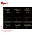 9pcs gold label