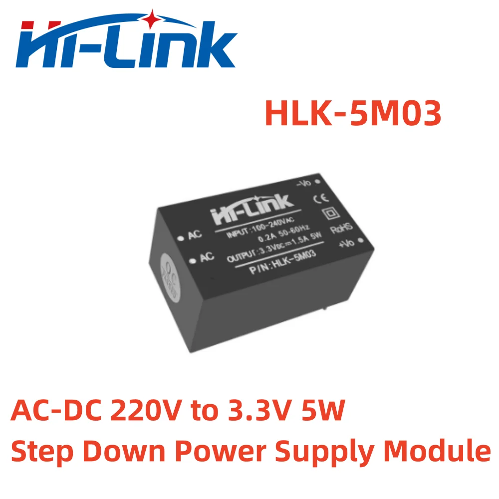 Hilink 5M05 AC DC 220V to 3.3V 5V 9V 12V 15V 24V 5W Power Supply Module HLK-5M05 Adjustable Step Down Converter Smart Home switching power supply power supply power adapter