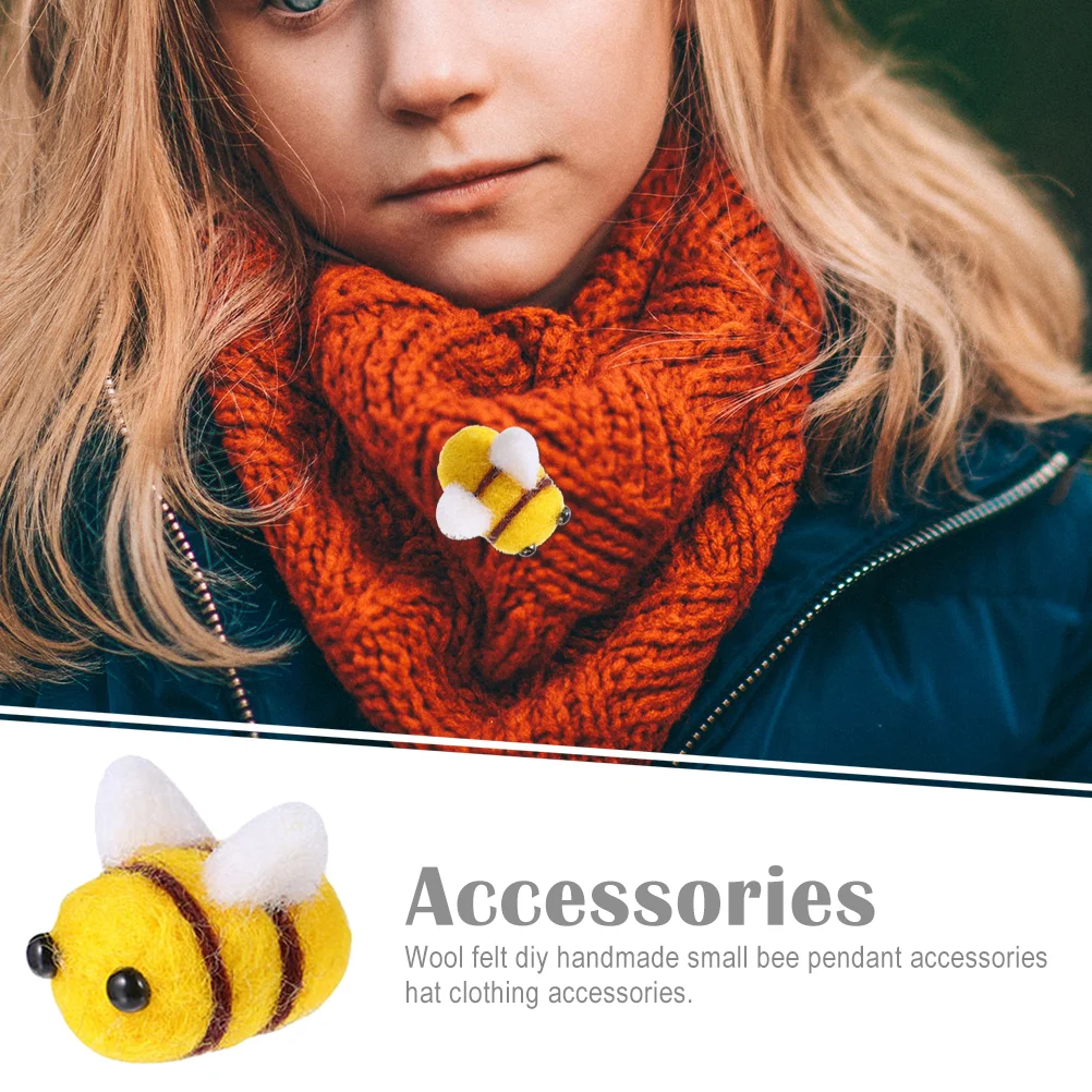 Mini Backpack Floral Decor Wool Felt Bee 25Pcs Craft Balls Cute Costume Accessories Party Decorations Party Favors Diy Shower