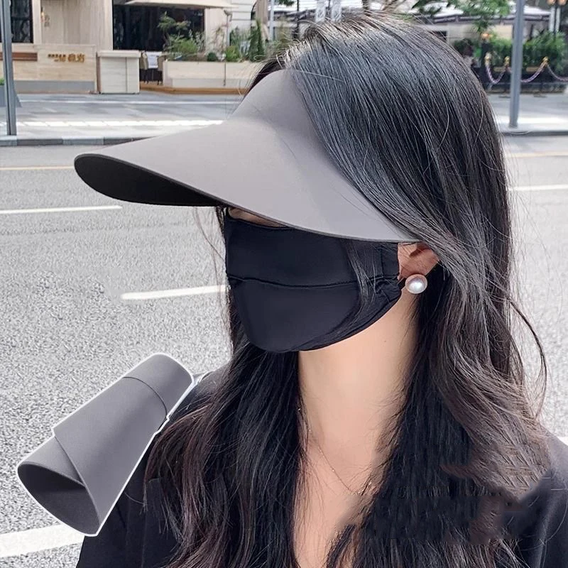 Foldable Seamless Wide Visor Brim Hat Quick-dry Anti UV Sun Protection Hat Nylon Non-marking Sun Cap Women Summer Gift sun hat,sun protection hat