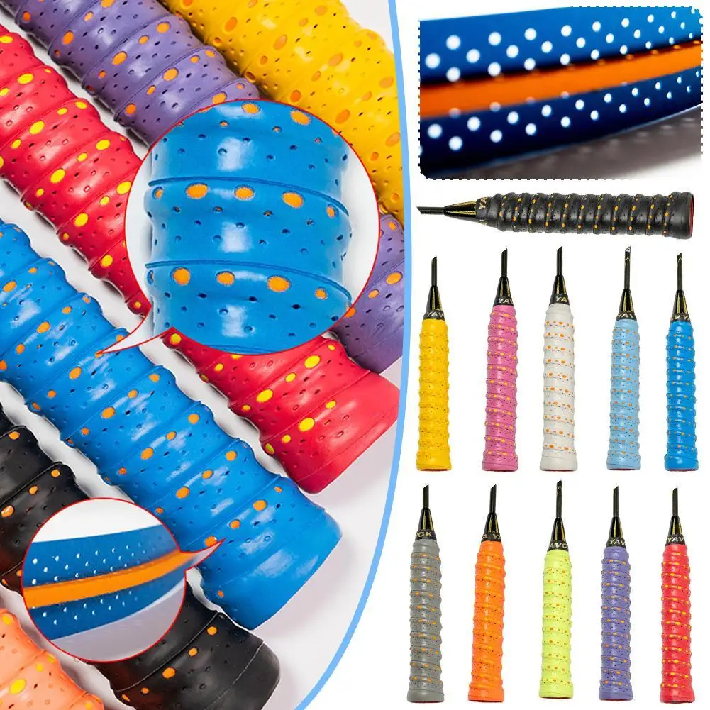 1Pc Badminton Badminton Grip Sweatband Antiscivolo Tennis Handle Tape Overgrip Sport Tape Winding Over Per Rod Squash Padel Racket