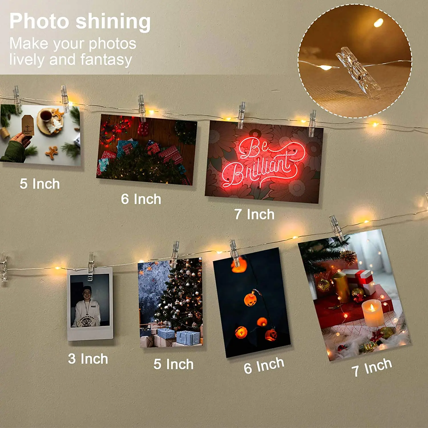 Рисунок 2 - Светодиодная гирлянда с зажимом для фотографий