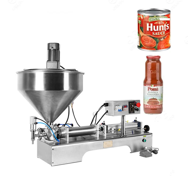 

Stainless Steel Heating Stirring Filling Machine Peanut Butter Chili Sauce Chocolate Sauce Packaging Machine