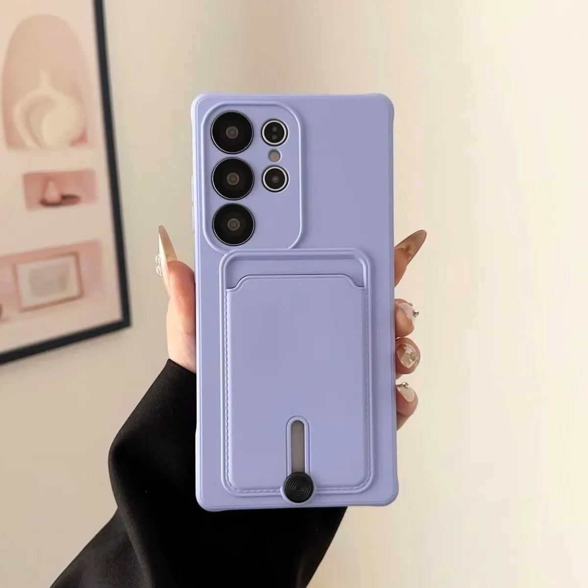 Sleek Silicone TPU Card Holder Wallet Phone Case