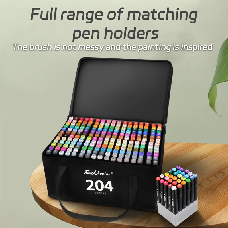 Marker Pens Color Marker Pens Permanent Marker Pen Art Marker Pens 24/36/48/60/80 Colores Markers Brush Pens Set For Artist Korean Stationery Art