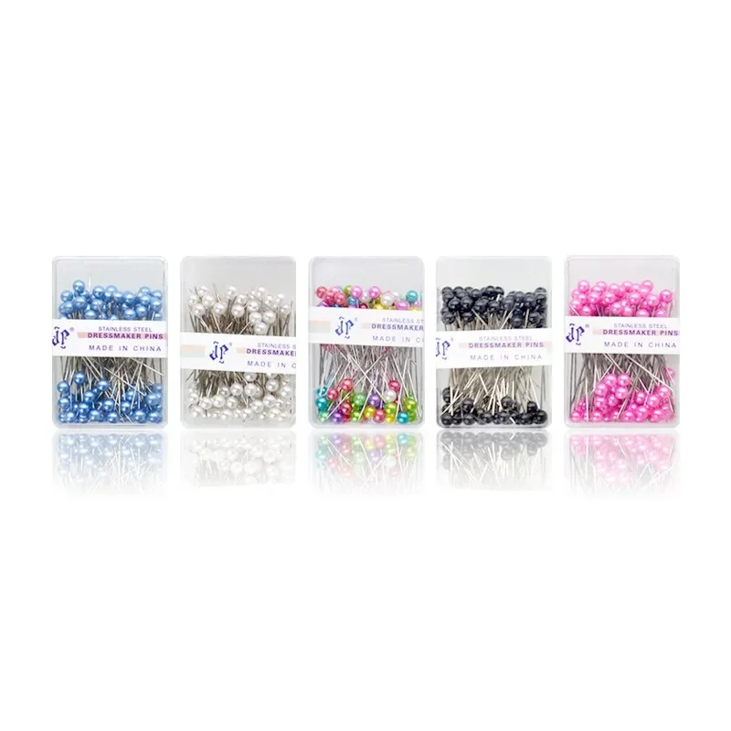 37mm Colorful Round Pearl Head Needles 100 PCS/Lot Stitch Straight Push Sewing Pins Dressmaking DIY Sewing Accessories Tools embroidery needles