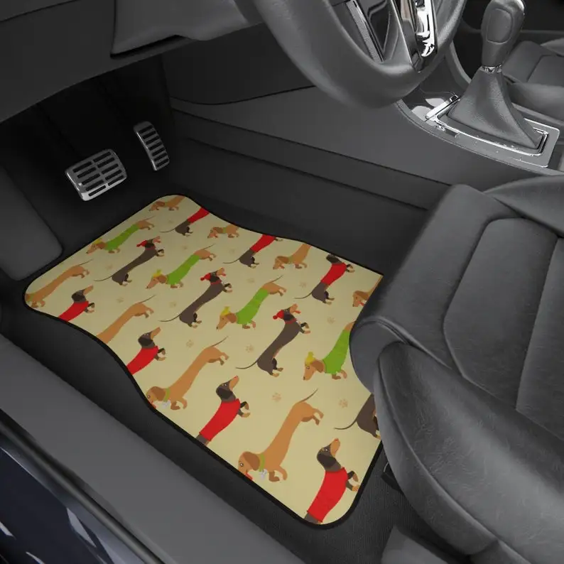 

Weiner Dogs Car Mats (Set of 4)- Car Floor Mats- Car Mat Set- Car Floor Mats