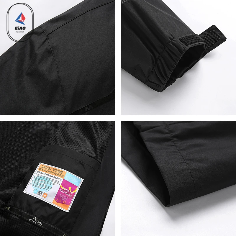 ​Men Waterproof Hiking Jacket Large Size Windproof Windbreaker Outdoor Camping Hunting Running Sports Coat Thermal Quick Dry​