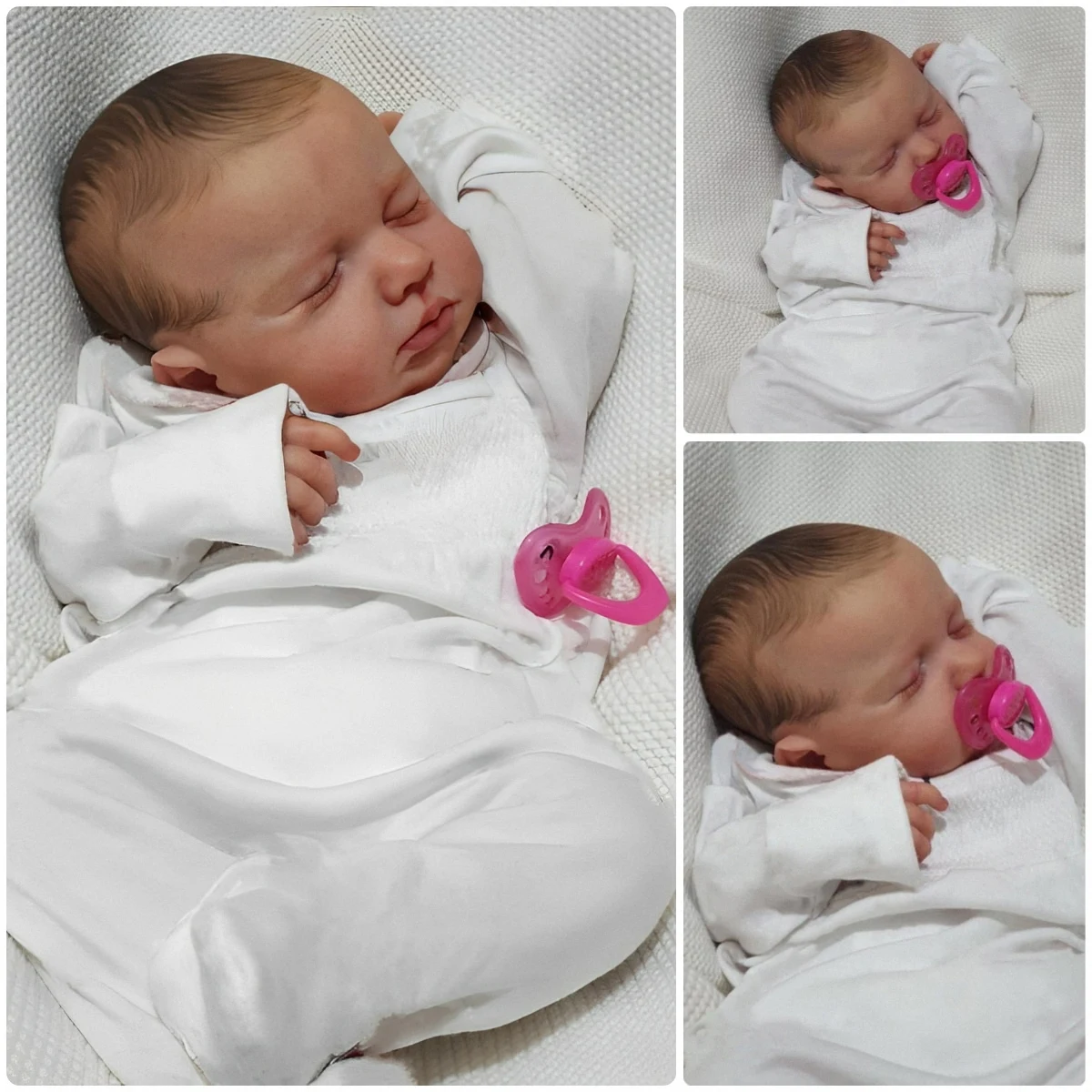 Reborn Soft Silicone Baby Dolls Boy 19Inch Sleeping Realistic Newborn