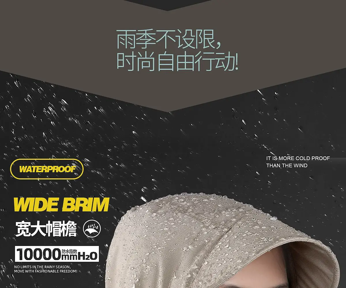 Description Picture 5 of itemMotorcycle Raincoat Long Full Body Rainstorm Proof Poncho Women Men's Thick Cycling Rain Coat Hiking Camping Rainwear Rain Gear