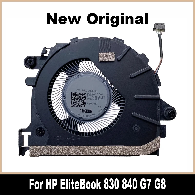 Новый оригинальный охлаждающий вентилятор для ноутбука HP EliteBook 830 840 G7 G8