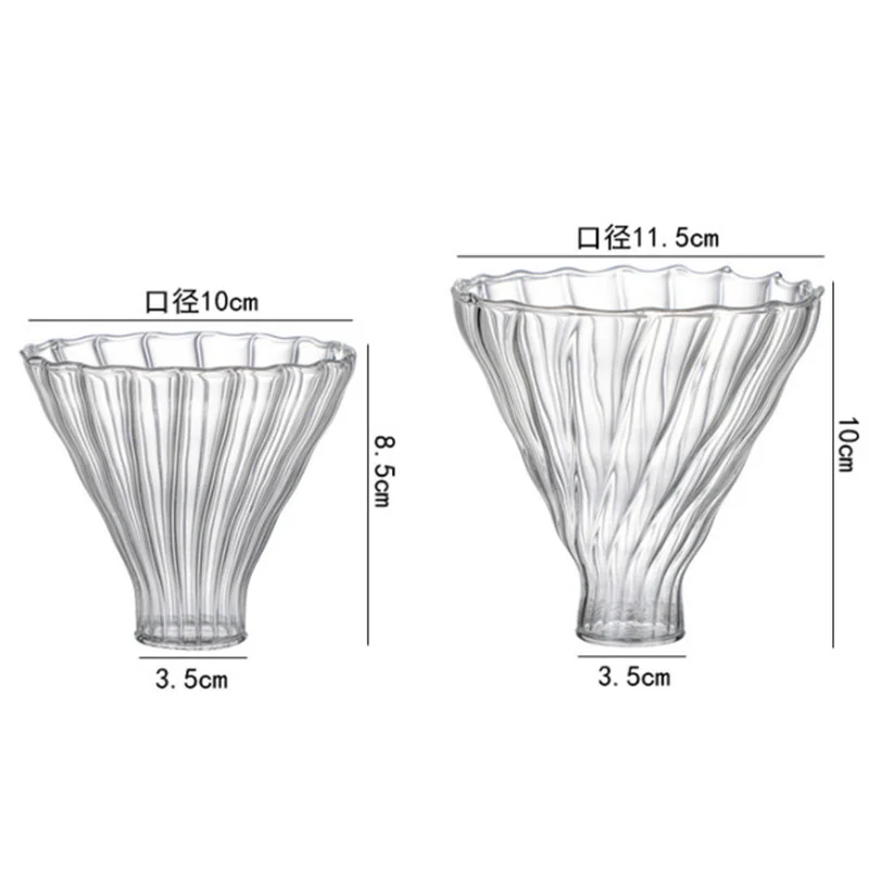 1개 300ml/600ml 푸어오버 커피메이커 세트 유리 카라페 커피 유리 커피필터 포함 드립 커피메이커 세트 가정용/상업용/바용