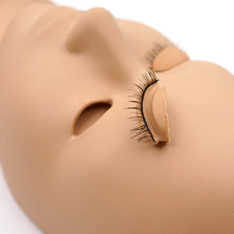 Eyelash Extension Training kit Silicone Mannequin Model Head With Removable Replacement Eyelids Grafted Lashes Training Tools