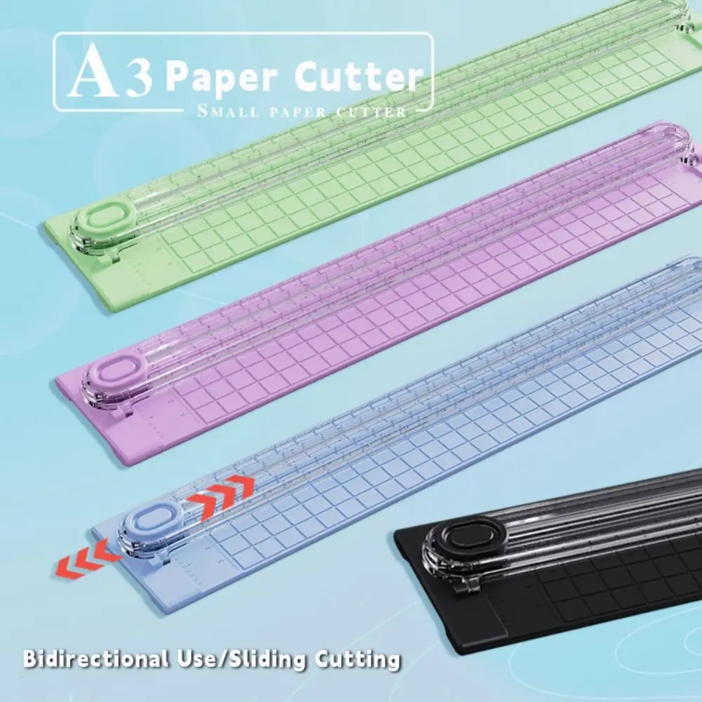 Taglierina per Carta A3/A4 con Righello Estraibile, Macchina Portatile per Taglio Carta, Strumento Bidirezionale per Taglio Carta - immagine 2