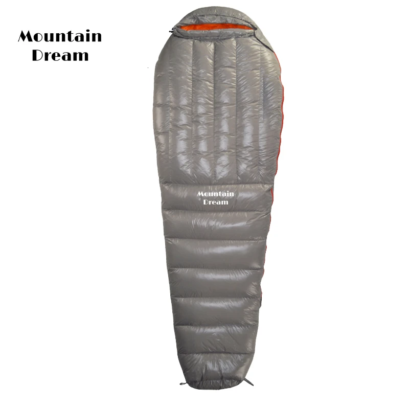 Mountaindream outdoor adult warm super light travel camping down sleeping bag filled with duck downeping bag