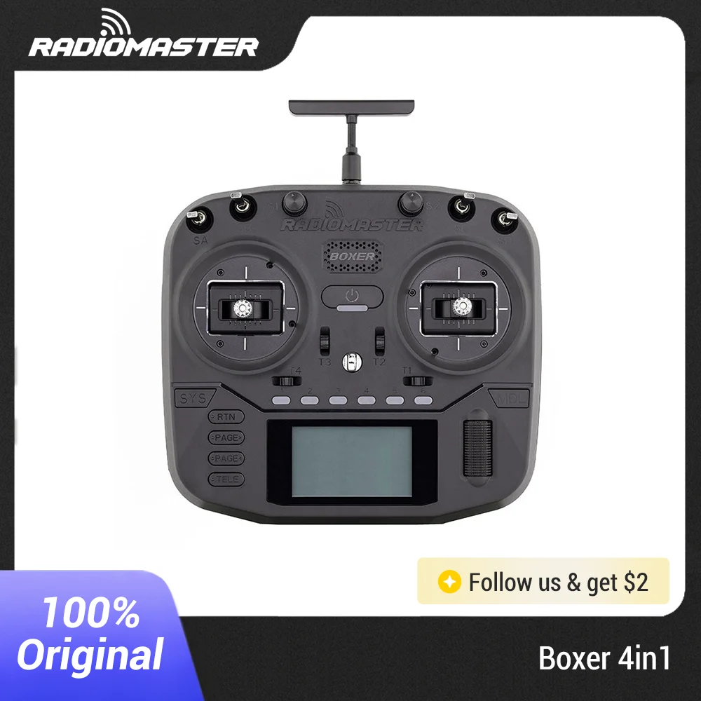RADIOMASTER FPV 드론용 RC 복서 라디오 컨트롤러, M2 2.4G 16ch 홀 짐벌 송신기, 4in 1 ELRS CC2500 FCC EdgeTX