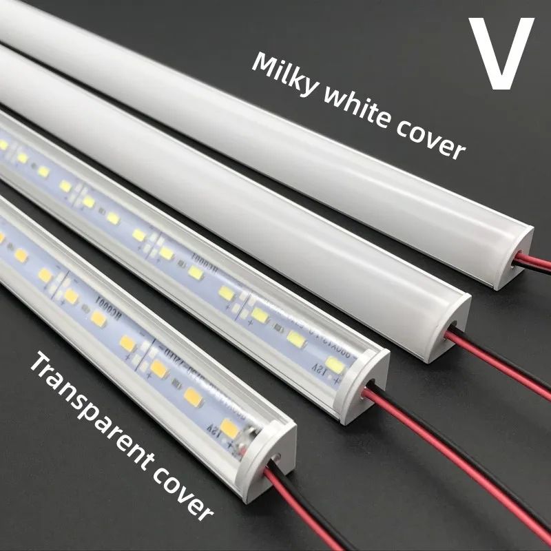 WINOMO Barra LED Rigida Alluminio 50 Cm – Bianco 6000K, IP65, 12V, 14.4W (Confezione Da 2)