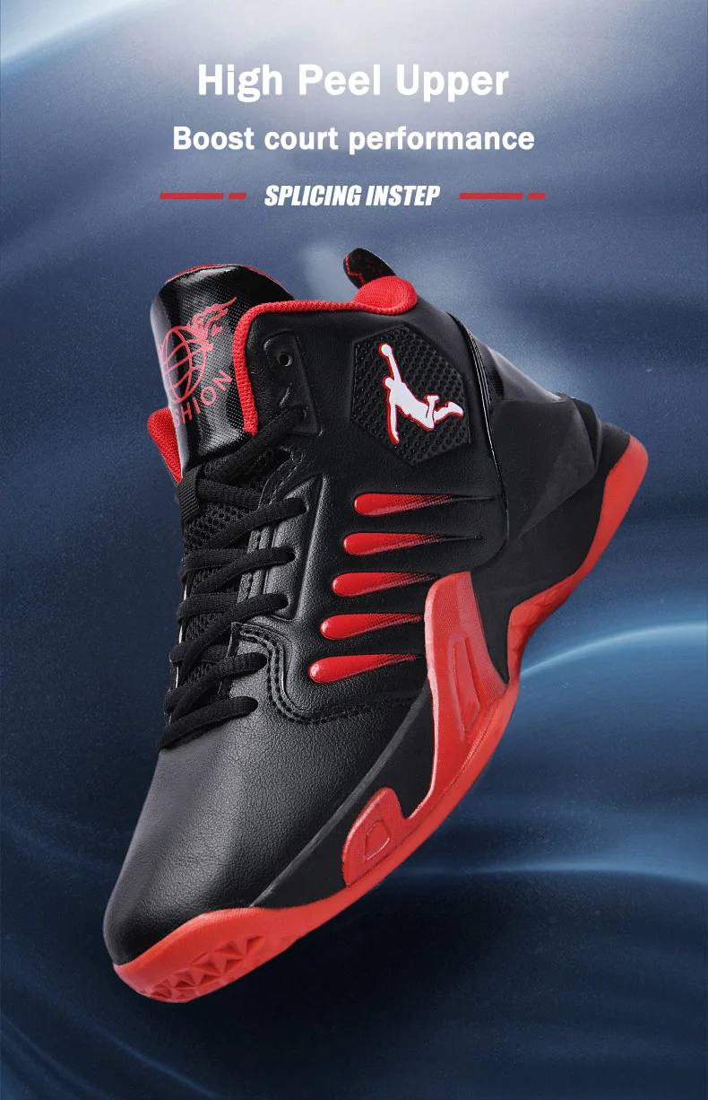 Mid Cut PU Leather Comfortable Men Sneakers