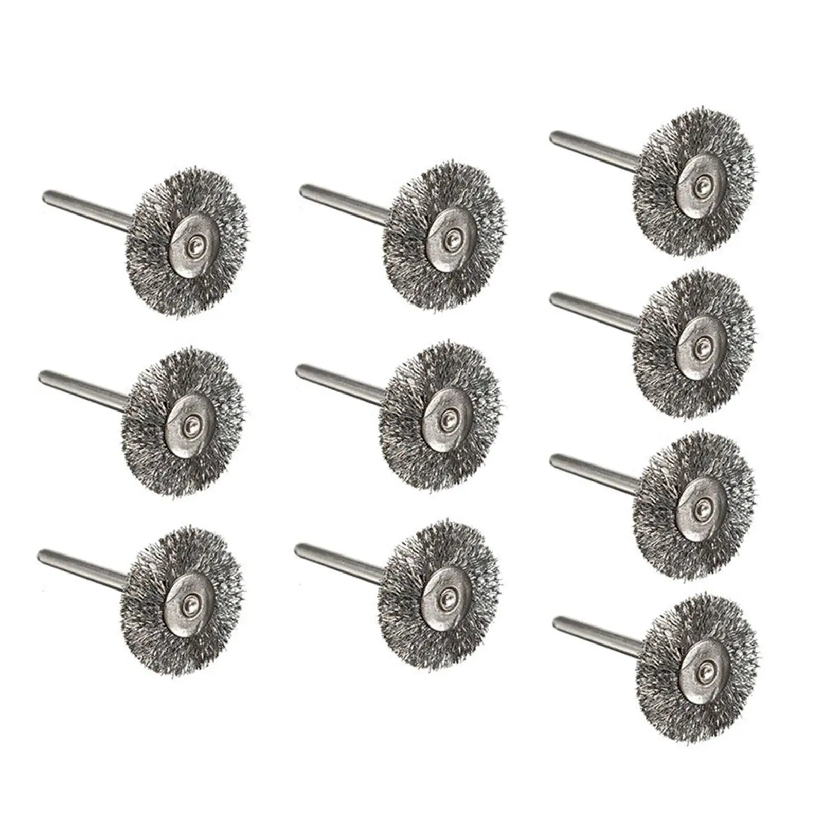 

10Pcs 2.2cm Steel wire Brush for Drill Steel Bristle Drill Attachment