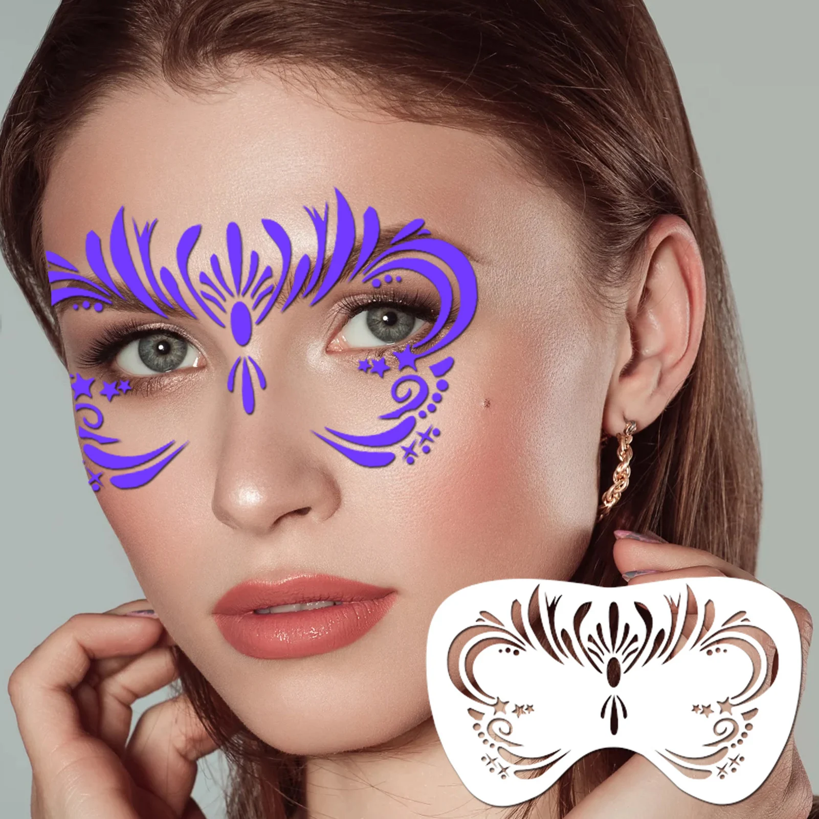 16PCS 페이스 페인팅 드로잉 템플릿 DIY 작은 드로잉 템플릿 스텐실 벽 캔버스 홈 데코 페인팅용