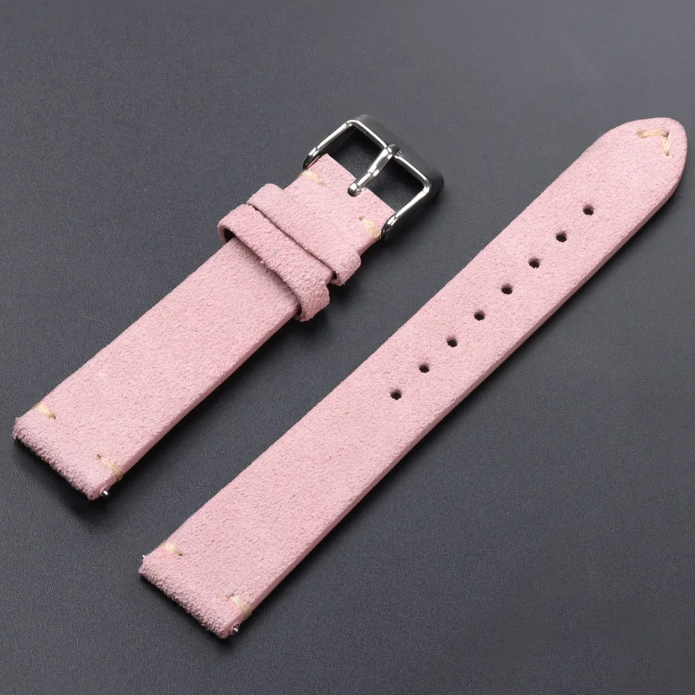 Premium Quick Release Soft Suede Watch Strap, Calfskin Wristband