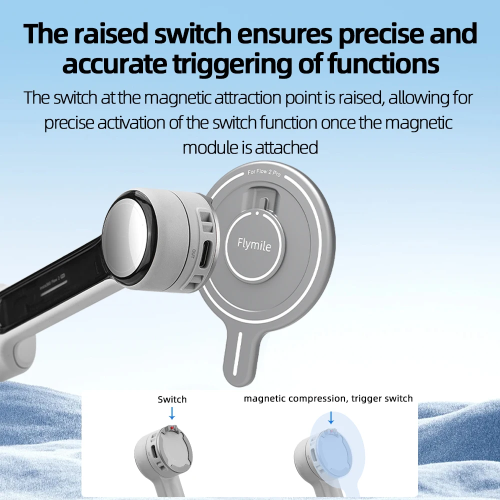 Camera Accessories Handheld Gimbal Accessories Flymile Magsafe Adapter Clamp Insta360 Flow pro 2 Gimbal Stabilizer Phone Holder Magnetic Clip Mount Accessoise