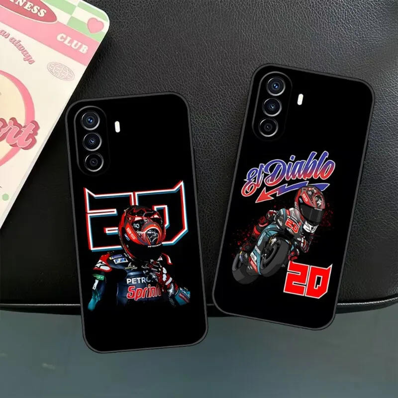 Custodia Per Telefono Moto No.20 Fabio Quartararo Per Huawei P30 Lite P50 P40 P10 P20 Mate 40 Pro Plus Smart Z 6 7 9 Cover Posteriore Di Lusso